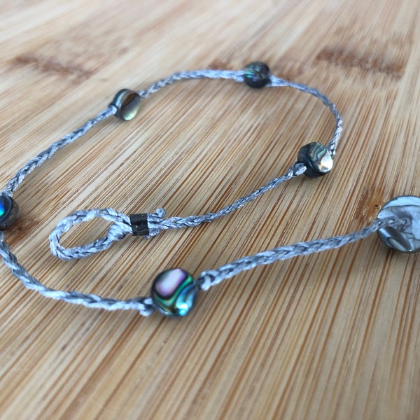 Abalone shell anklet