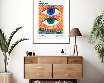 Eyes by Yaoi Kusama, High Resolution, Instant Digital Download, Modern Wall Decor
