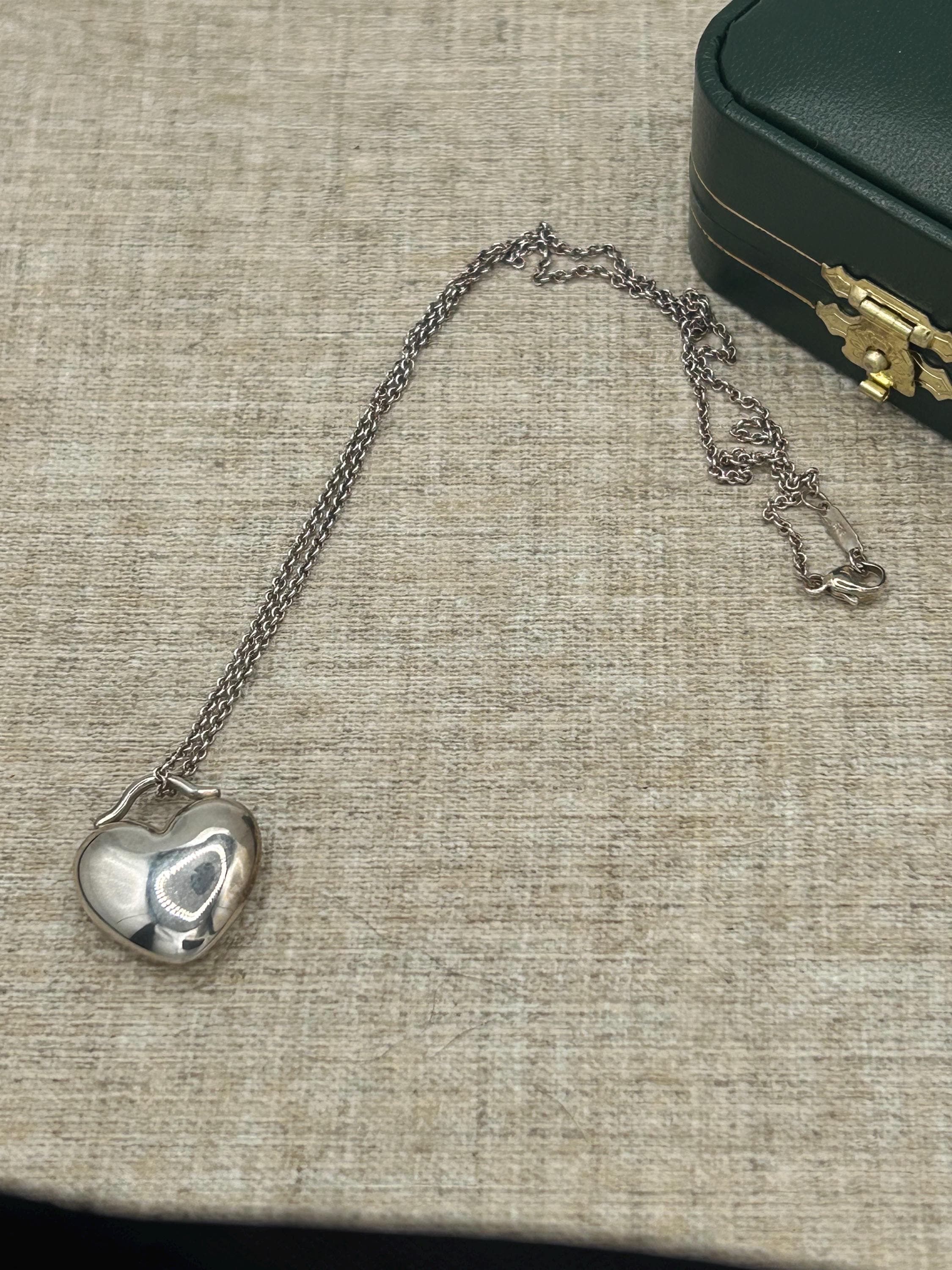 Tiffanys and co necklace heart lock - Etsy 日本