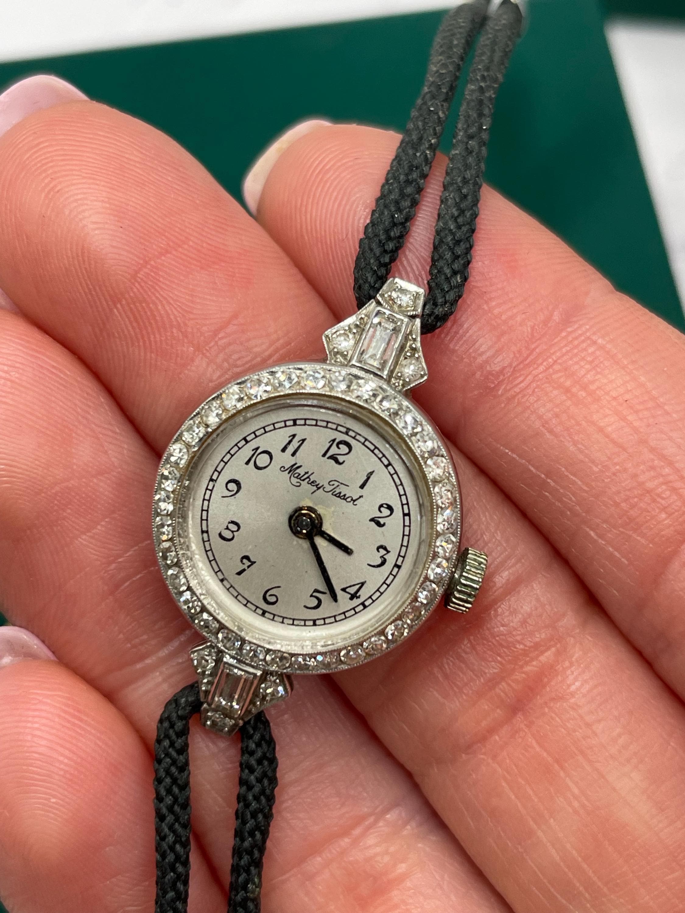 Vintage Diamond Platinum Ladies Watch