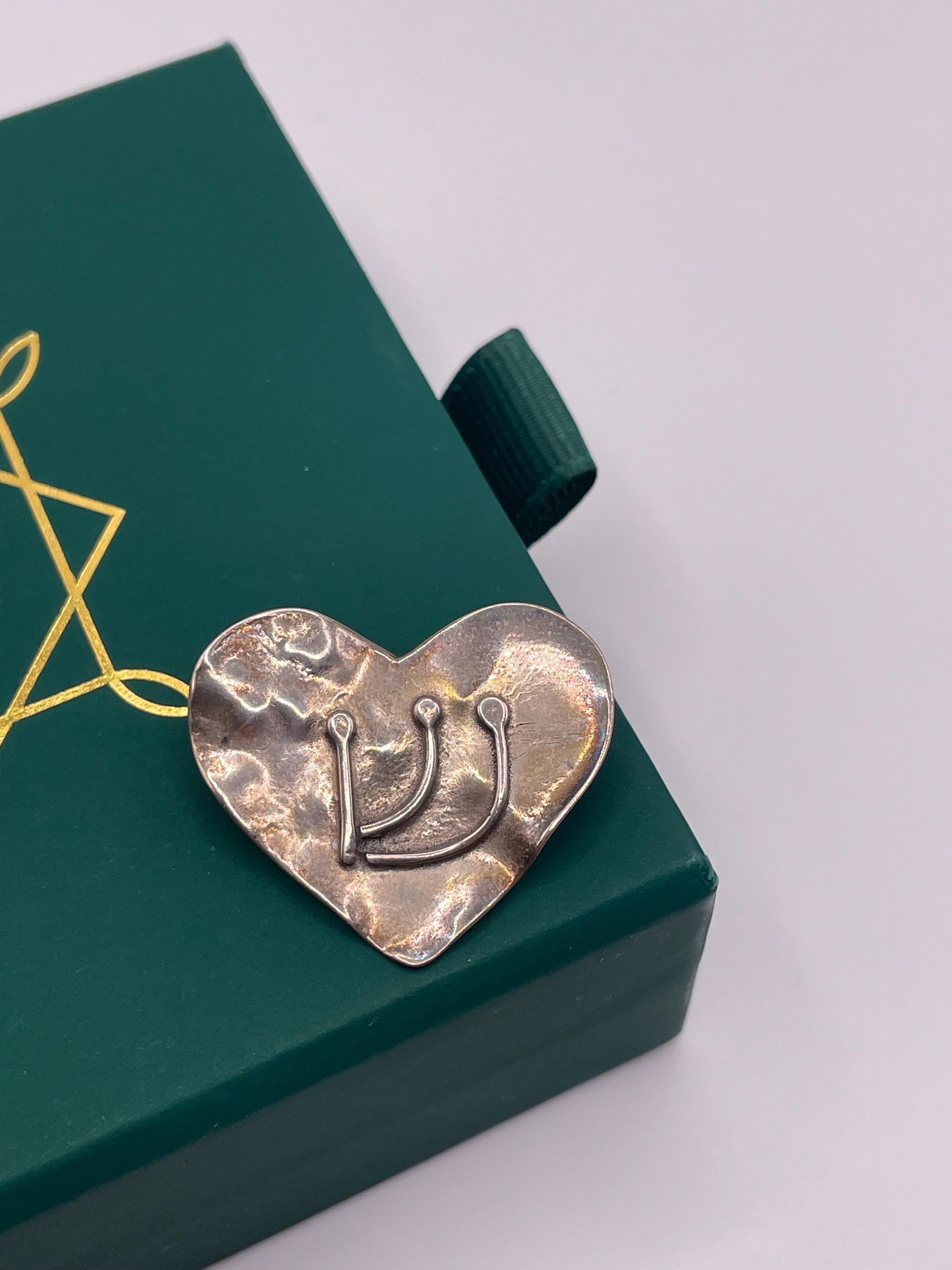 Broche Judaïca Vintage En Altuglas - Années 1970 - Bleu Et Doré - Élégante Et Rare