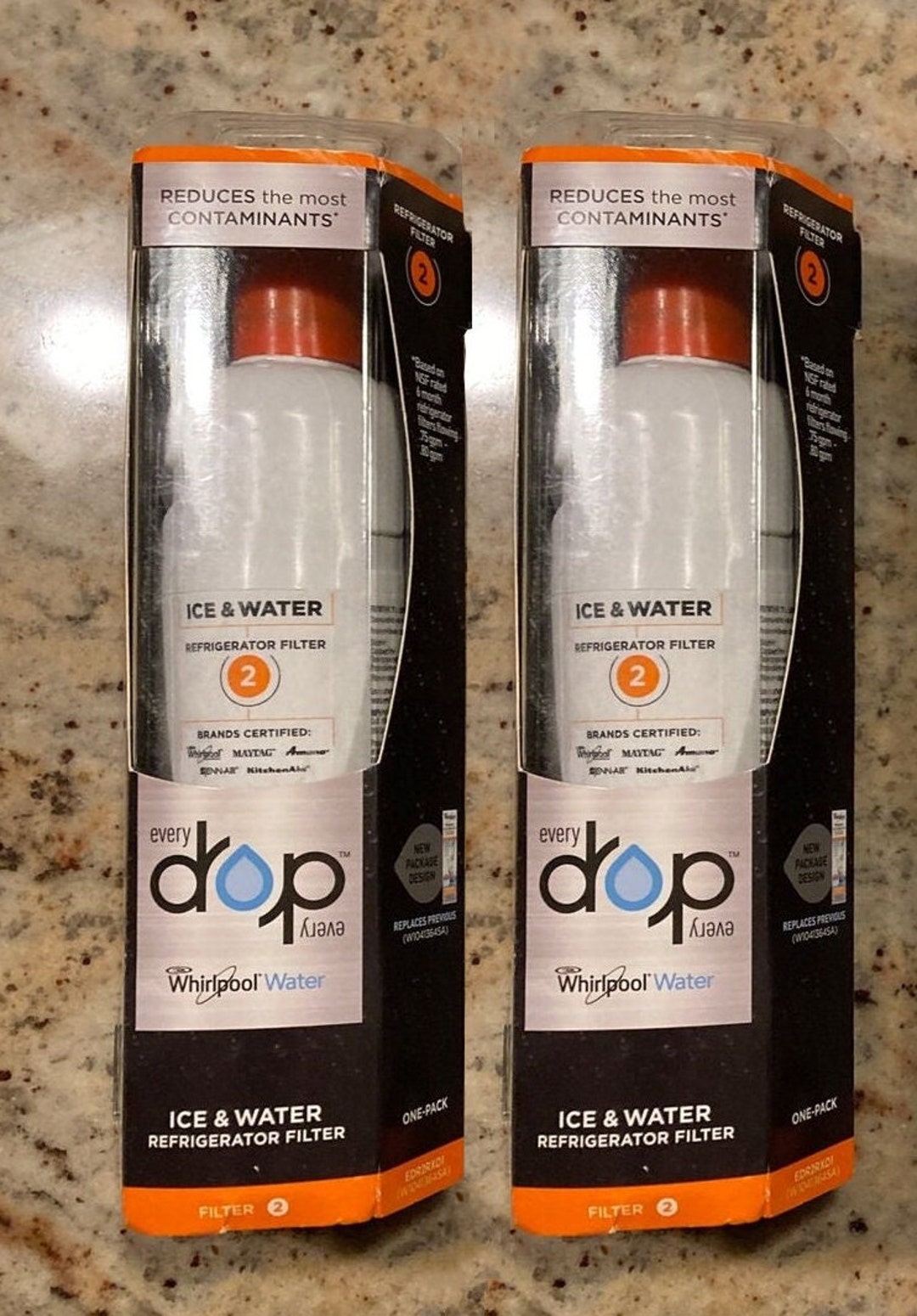 2PC Everydrop Ice & Water Refrigerator Filter 2 ΕDR2RXD1 New Etsy