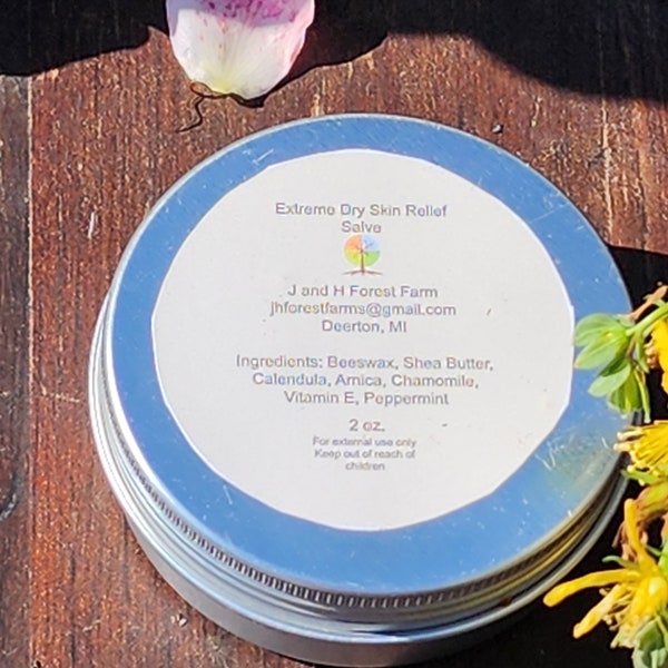 Extreme Dry Skin Relief Salve featuring Homegrown Herbs
