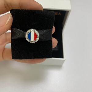 Pandora France Flag Exclusive Travel Charm Bead,S925 Sterling Silver,Bracelet Charm,Birthday Gift for Her,with Gift Box(Free Shipping)