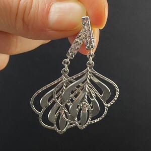Vintage Pair Of Silver 925 Earrings