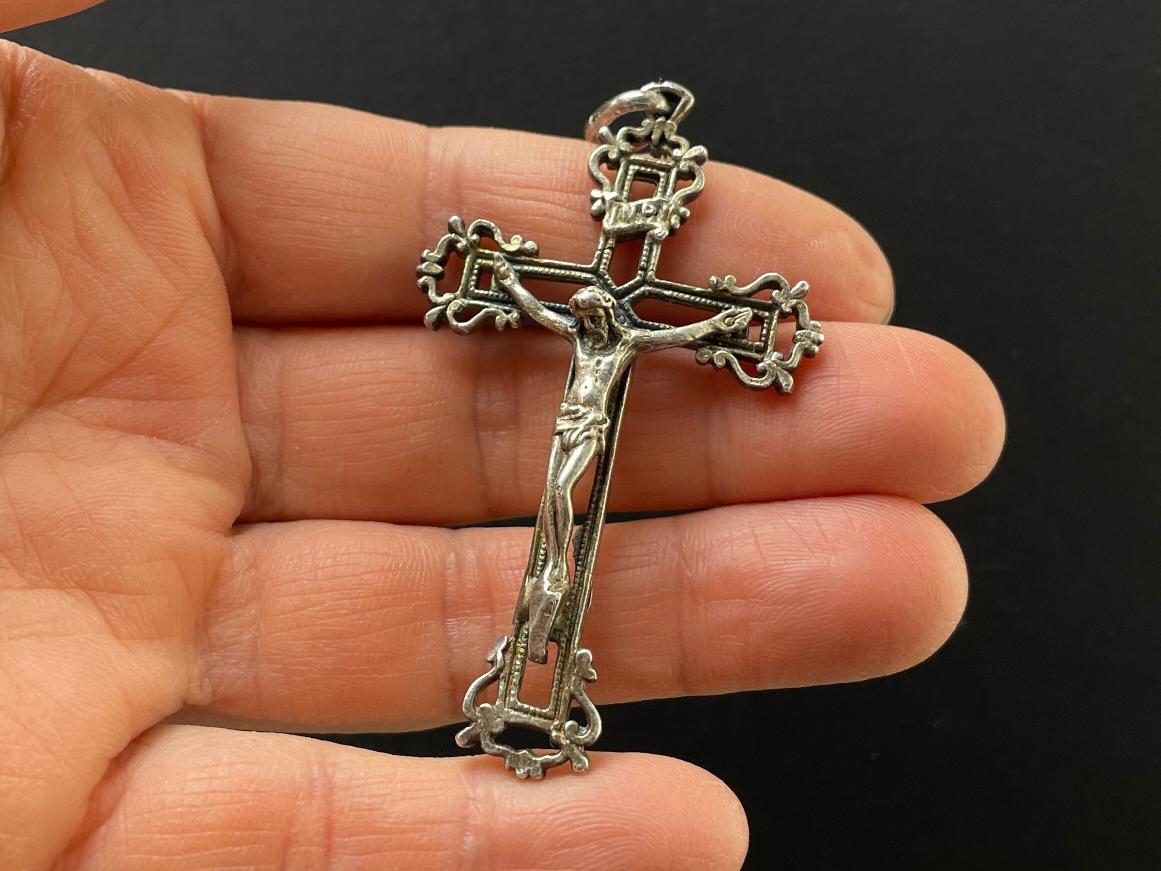Vintage Silver 800 Cross - Etsy