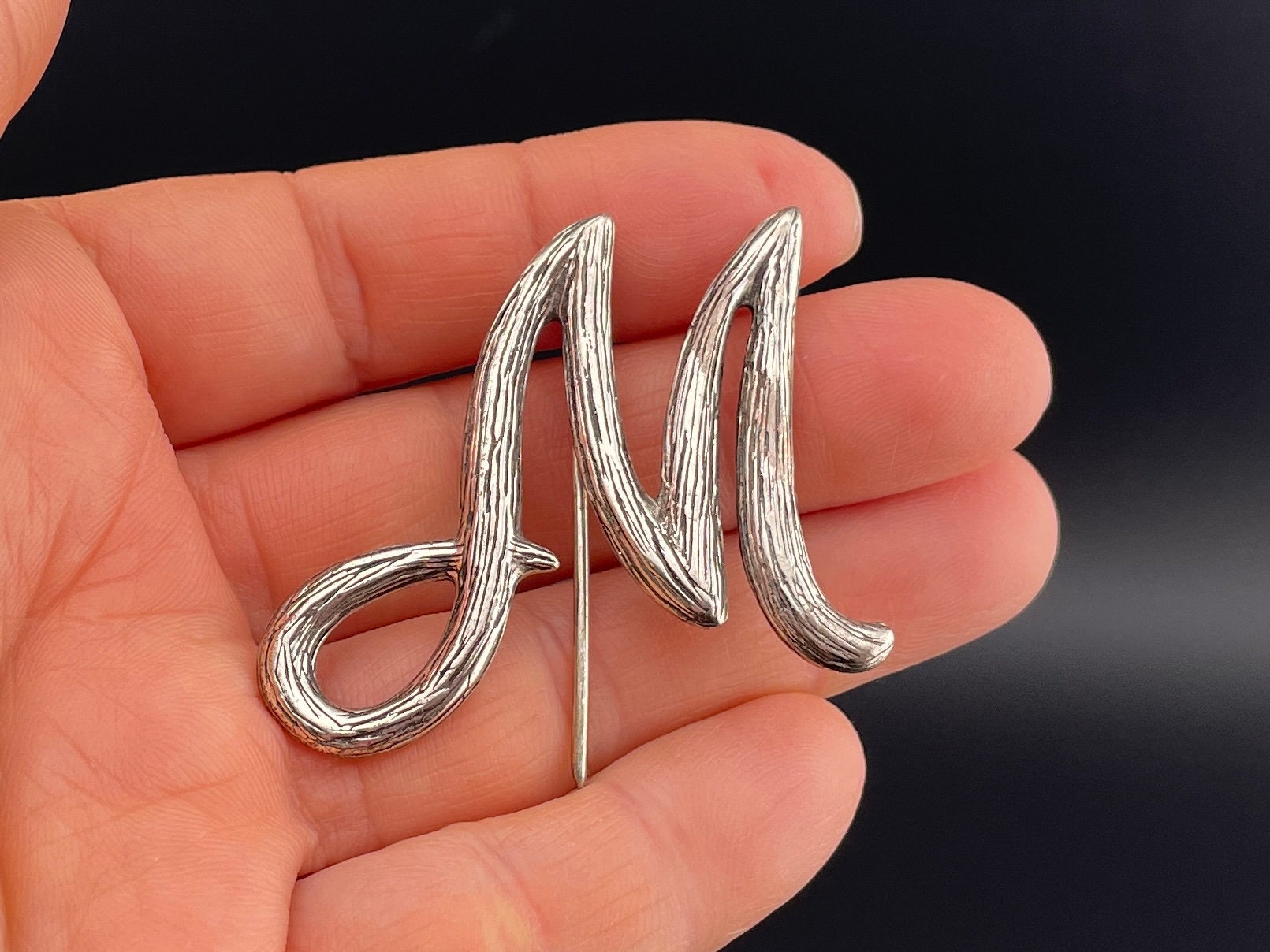 Broche Ancienne En Argent 800 - Portait, Occasion, Bijou Vintage Argent Sterling