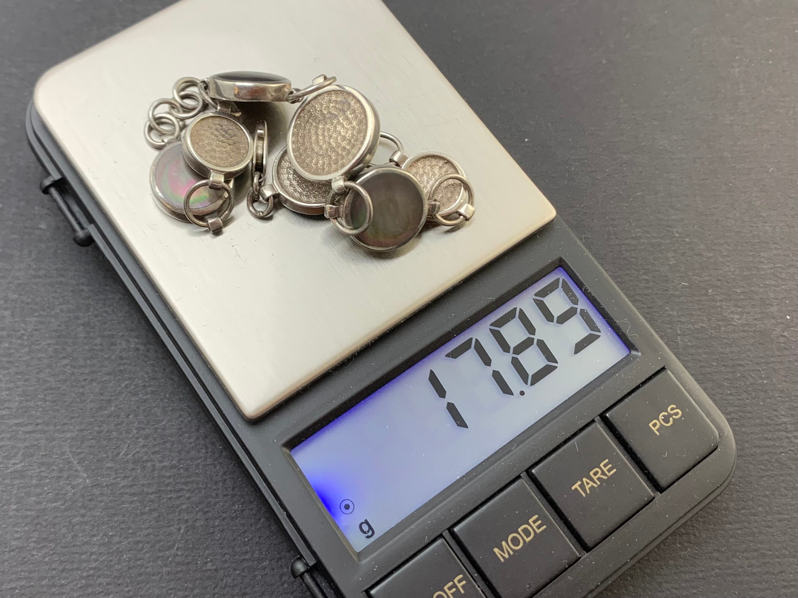 ヴィンテージ シルバー 925 ブレスレット ストーン付き - Etsy 日本