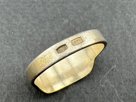 Vintage USSR Silver 875 Ring - image 5