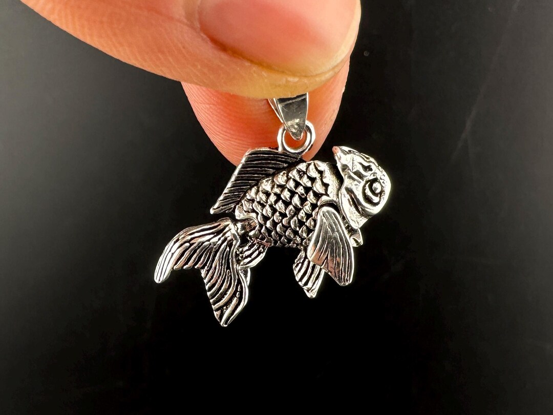 Vintage Silver Pendant 925 Fish Moving Parts - Etsy