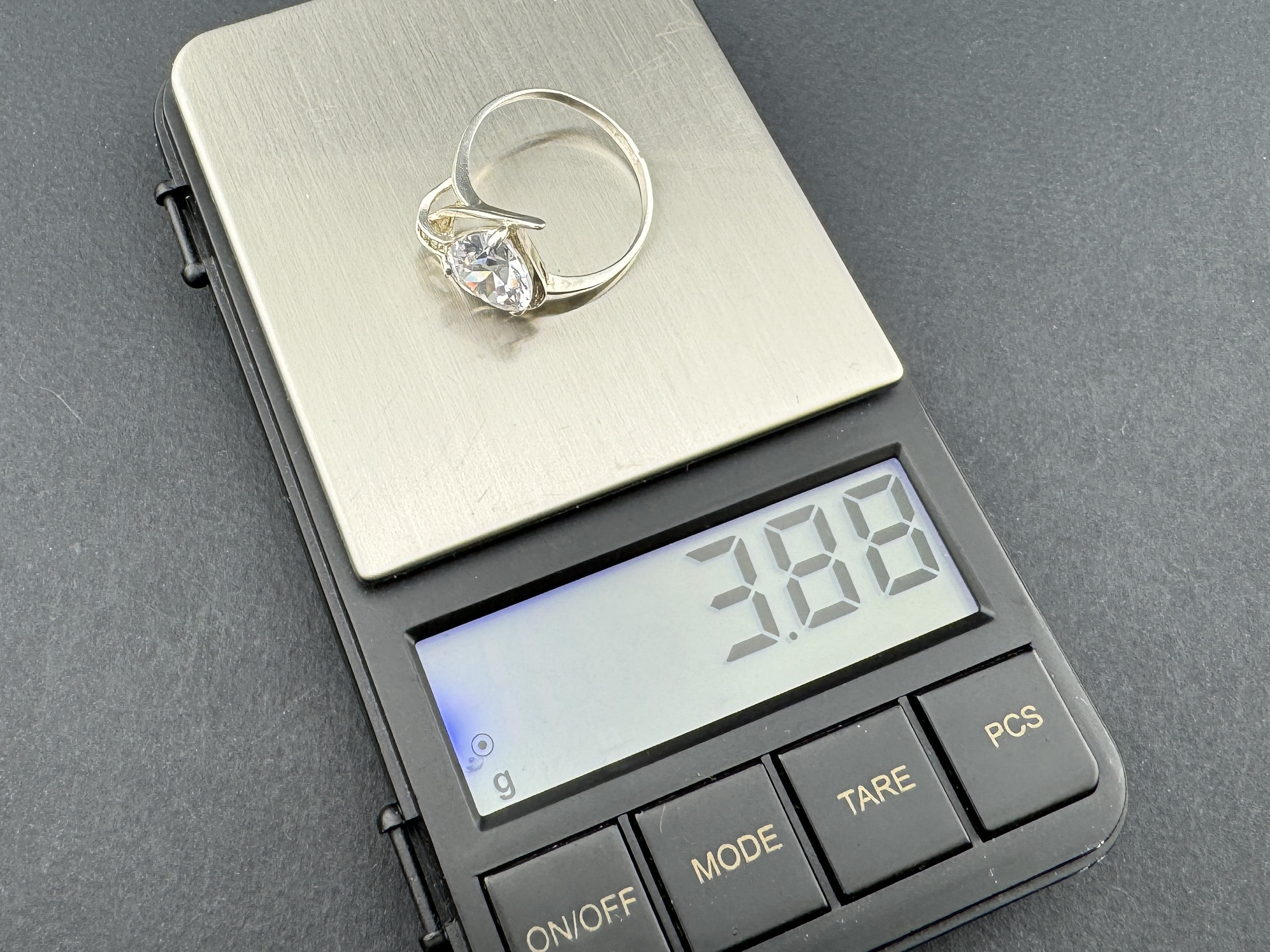 Vintage Silver925 リング【ストーン付きキーパーリング】