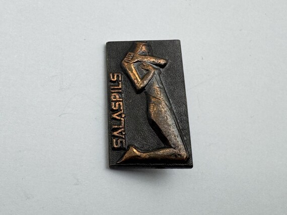 Soviet commemorative badge "Salaspils" dedicated to the memory of the victims of the Nazi concentration camp in Latvia