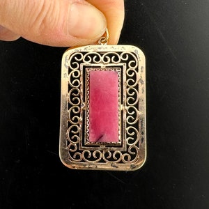 Vintage USSR Silver 875 Pendant With Stone