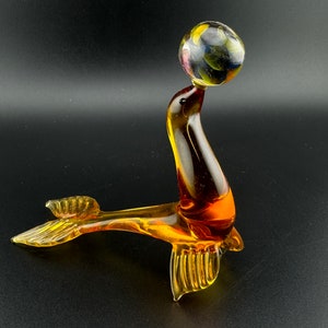 Miniature Glass Figurines.Miniature Glass Animals, Murano Glass Animals. Seal
