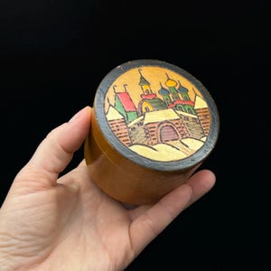 Vintage Ukrainian Wooden Box. Hand Painted