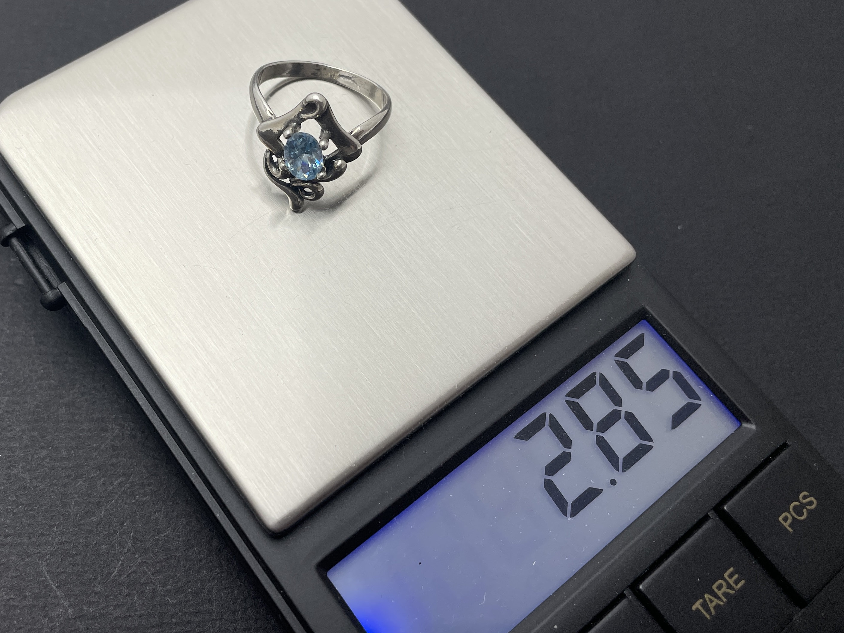 ヴィンテージ シルバー 925 リング ブルーストーン付き - Etsy 日本