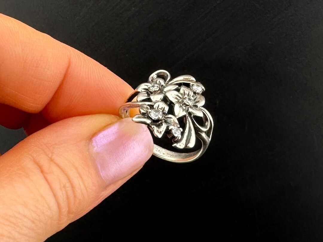 SILVER925 FLOWER DESIGN RING/シルバー/リング