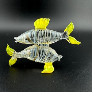 Miniature Glass Figurines.Miniature Glass Animals, Murano Glass Animals. Fishes