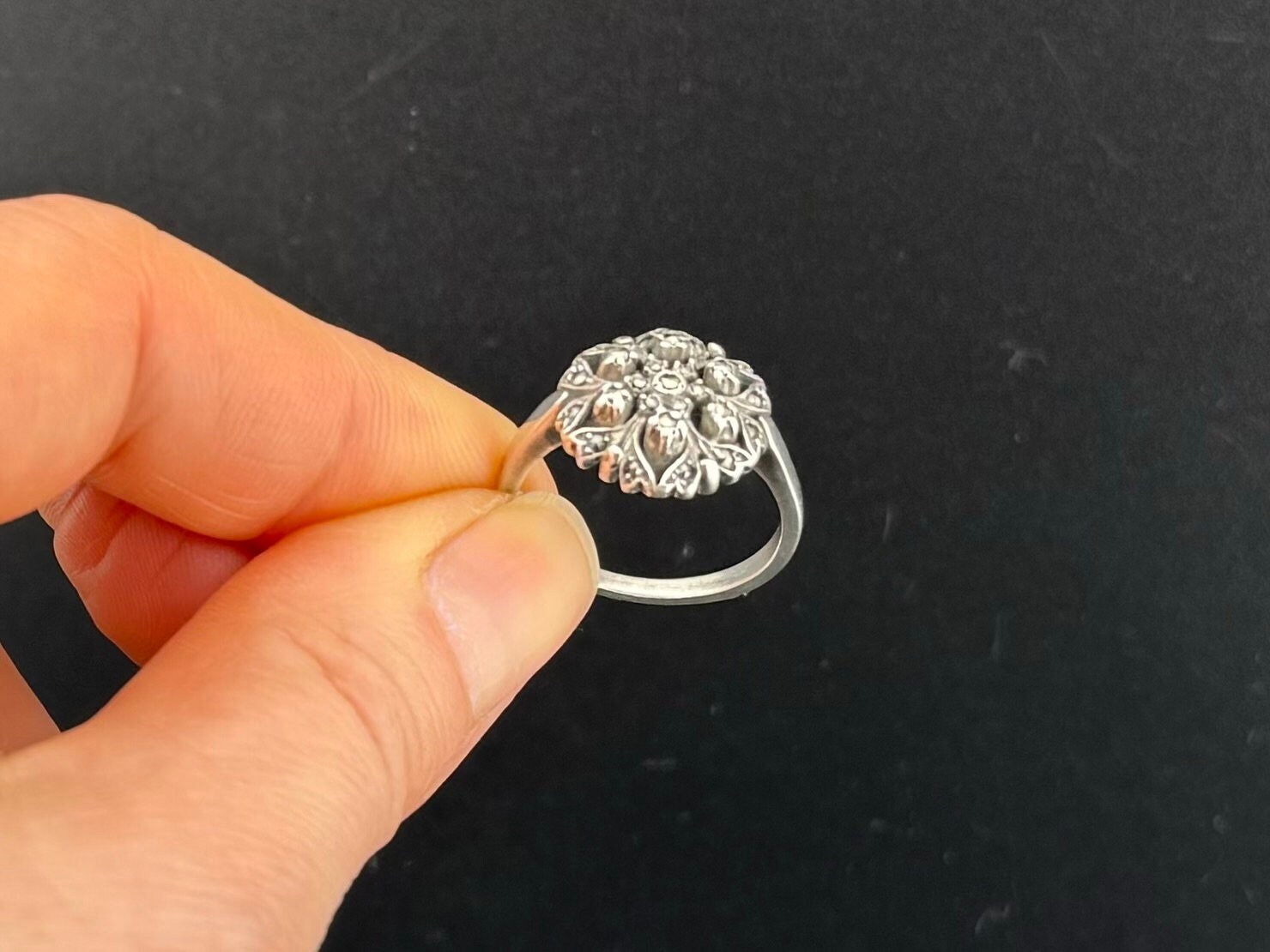 Vintage Silver 800 Ring - Etsy UK