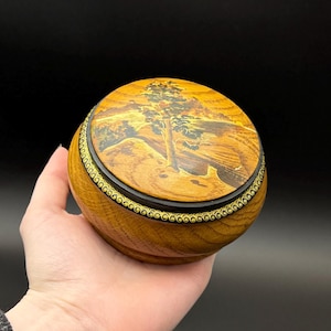 Vintage Ukrainian Wooden Box. Hand Painted