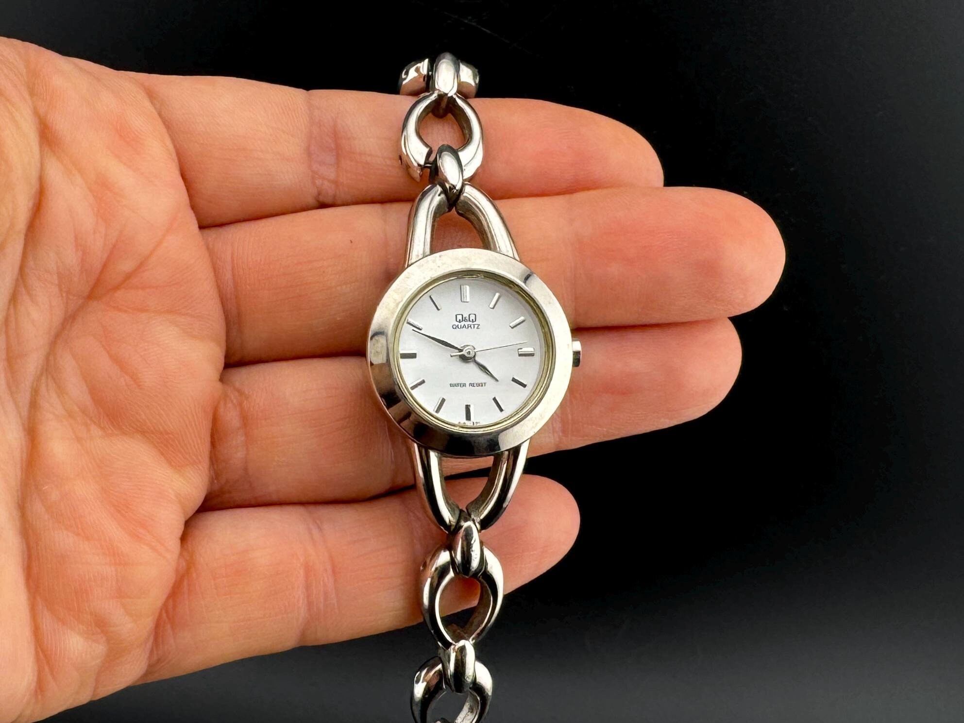 Montre Bracelet Femme Q&Q Quartz Vintage - Bracelet Cuir - Occasion Très Bon état