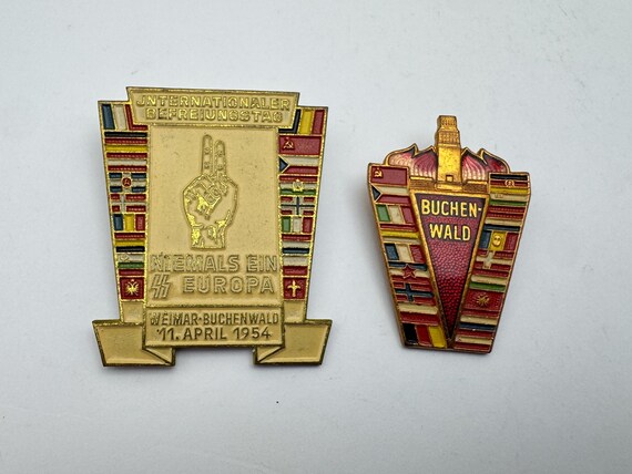 Vintage GDR Pins. International Day of Liberation of Nazi Concentration Camp Prisoners.