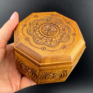 Vintage Ukrainian Wooden Box. Wood carving