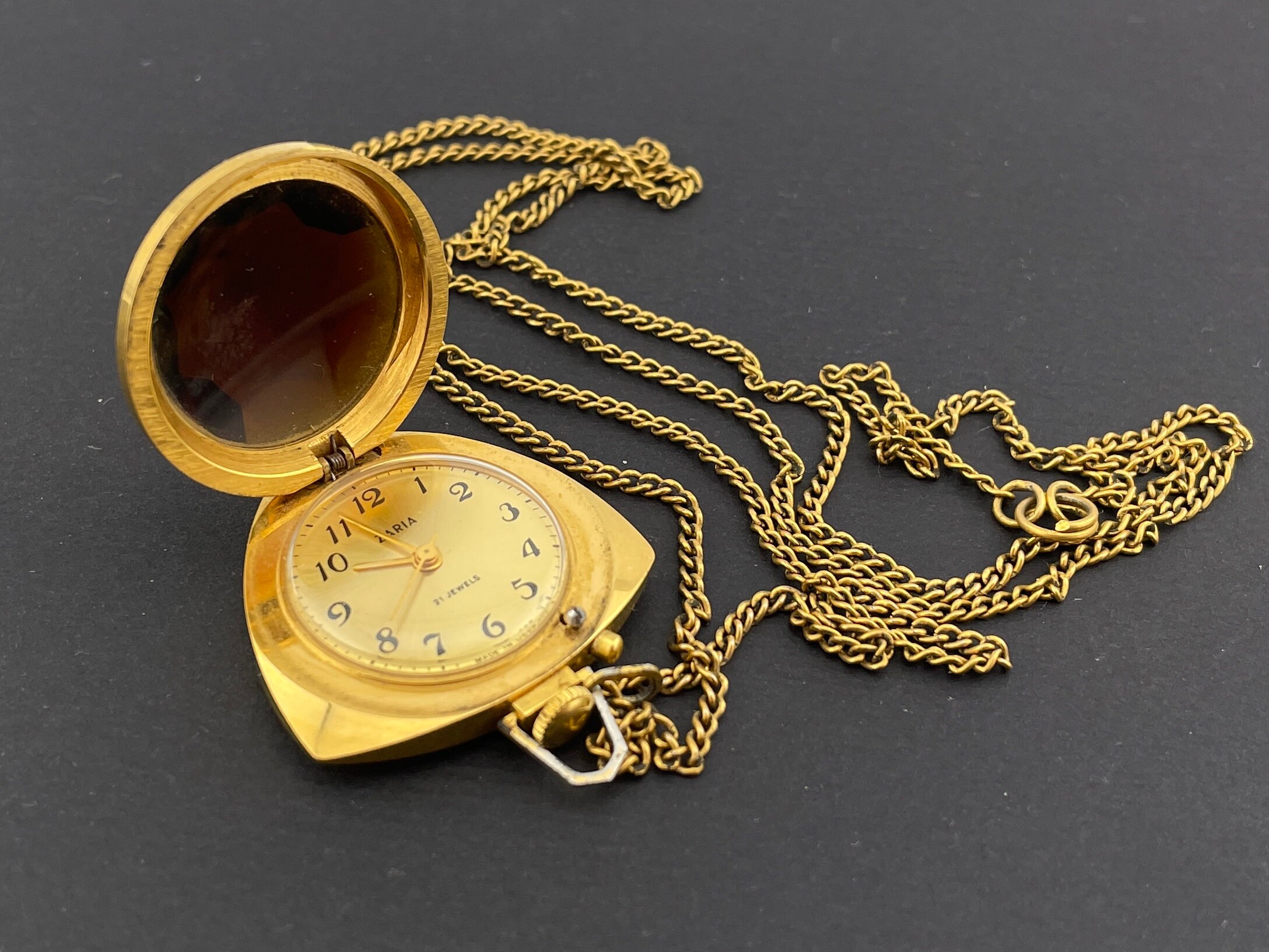 時計 ZARIA Pendant Watch --Vintage Mechanical Vintage Womens Watch Pendant Zarja Cal.2009 Zaria 21 Jewels