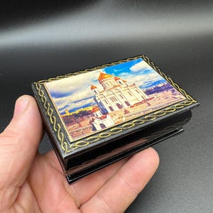 Vintage Ukrainian Wooden Box. Hand Painted