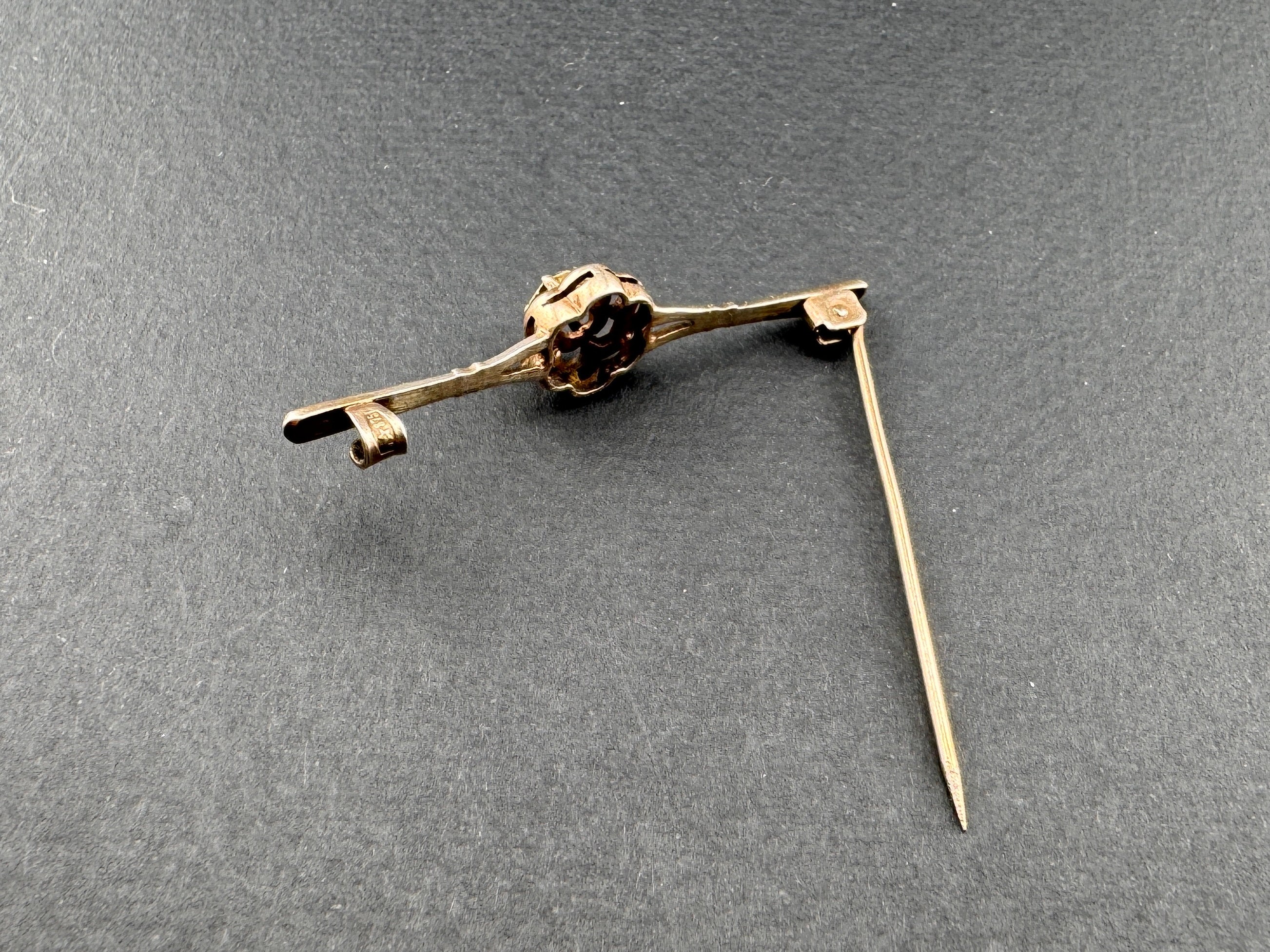 Broche Vintage Soviétique En Argent 875 - Sculptée, Années 70 - Très Bon état