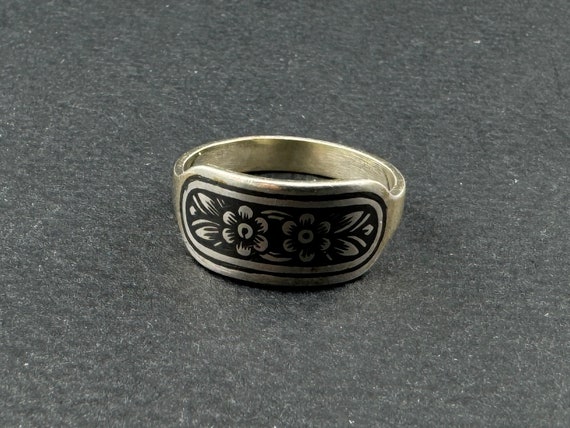 Vintage USSR Silver 875 Ring - image 6
