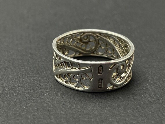 Vintage USSR Silver 916 Ring - image 4