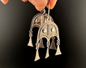 Vintage USSR Pair Earrings. Cupronickel