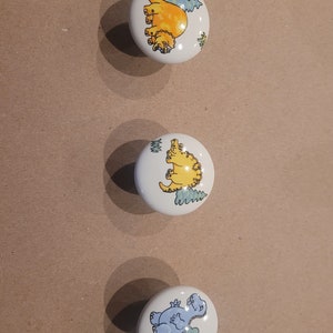 Dinosaur design porcelain knobs for kids furniture