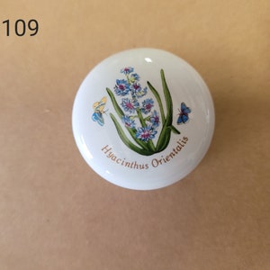 Vintage porcelain knob with Floral design
