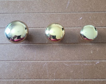 Belwith polished brass round cabinet knobs