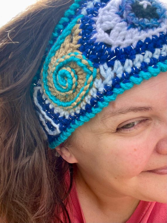 Third eye headband - blue eye Third Eye Headpiece, Evil Eye Head Chain, Third Eye Headband  main image 2
