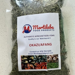 Okazi/Afang, Freshly cut Nutrient-Rich Okazi, Okazi Dry  Leaf Perfection, African Cooking Staple, Authentic African Ingredients