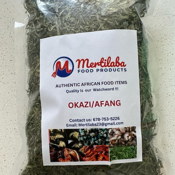 Okazi/Afang, Freshly cut Nutrient-Rich Okazi, Okazi Dry  Leaf Perfection, African Cooking Staple, Authentic African Ingredients