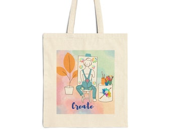 Bolsa de lona de artista / Bolsa de algodón para uso diario