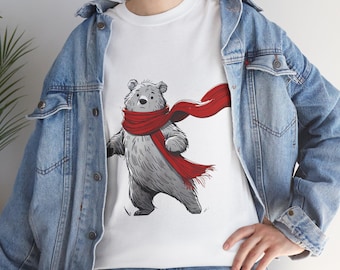 Kerst ijsbeer uniseks T-shirt, wintervakantieshirt