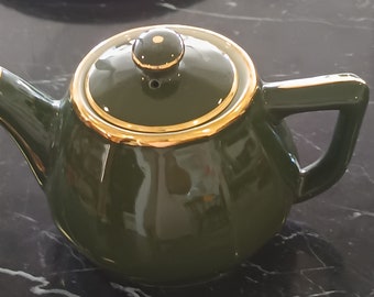 Aplico French Green Teapot unsigned