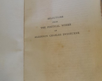Selections from Swinburne&#39;s Poems