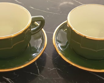 Aplico Deshoulieres Tea Cup & Saucer Pair