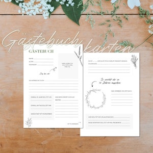 50 elegante Gästebuchkarten für deine Hochzeit
