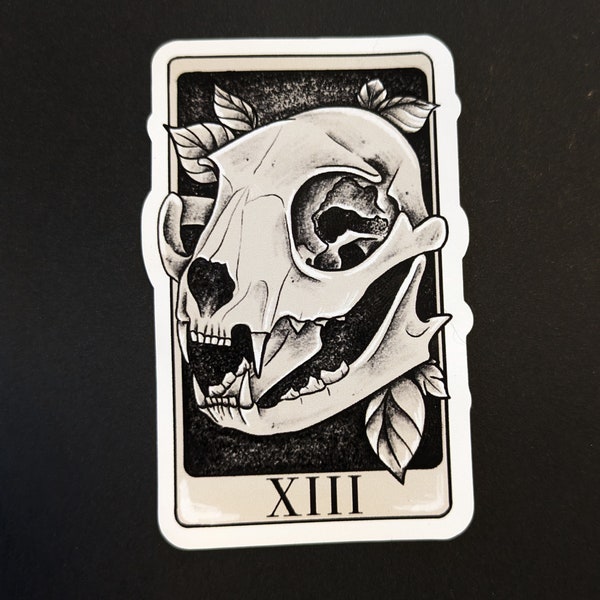 Tarot Schädel - Sticker