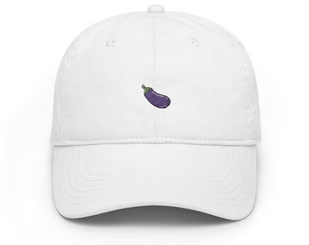 Eggplant Dad Hat | Embroidered Hat, Cotton Hat, Funny Hats