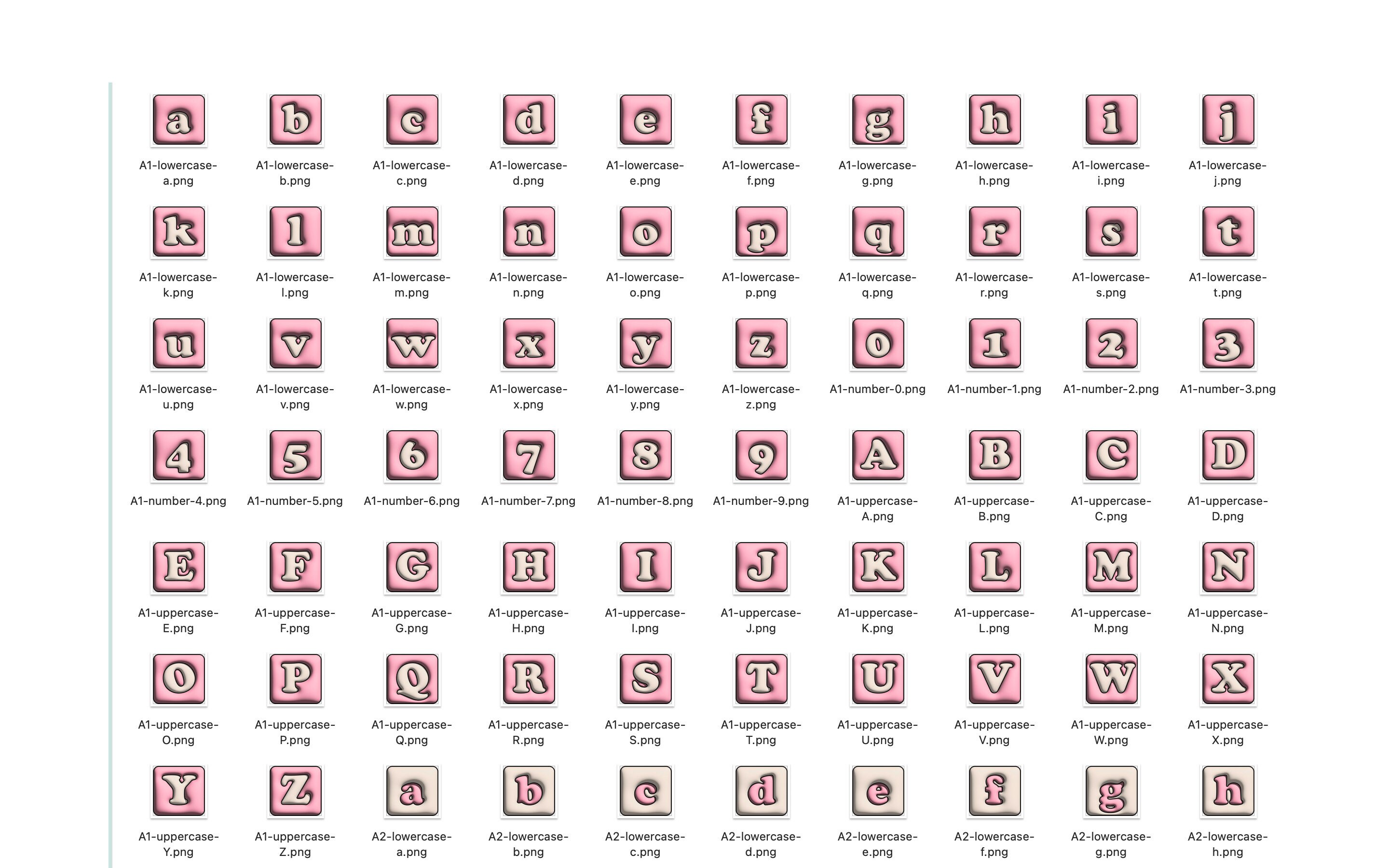 3D Inflated PNG Alphabet Set,summer Doodle Alphabet Bundle,ice Cream ...