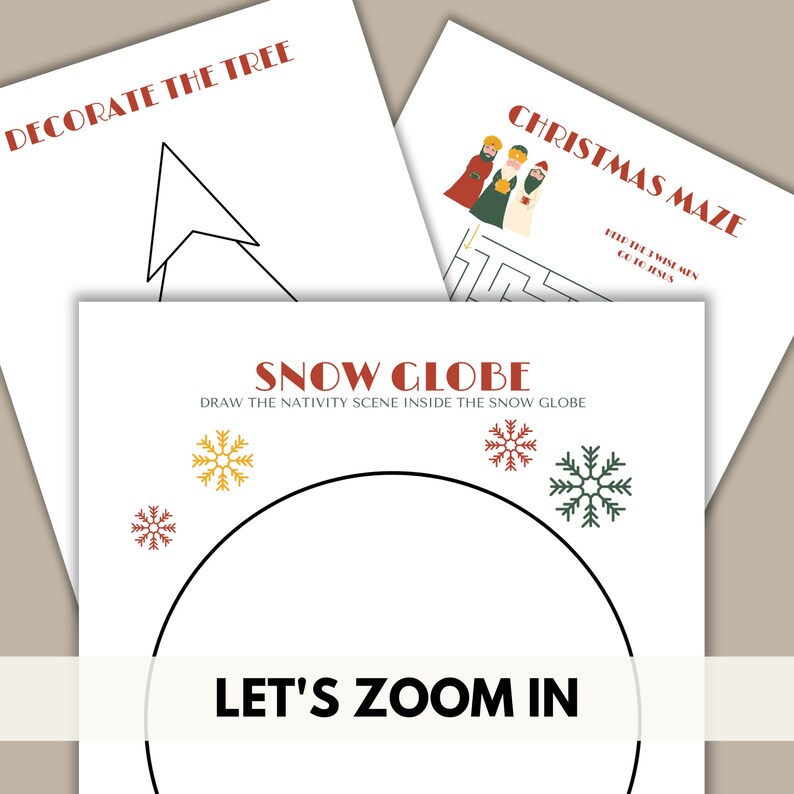 Christian Kids Christmas Activity Printables, Christmas Homeschool ...