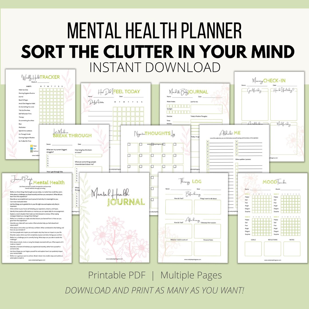 Mental Health Printable Journal Prompts Self Care Calendar Habit Tracker Emotion Tracker Etsy Mental Health Printable Journal Prompts Self Care Calendar Habit Tracker Emotion Tracker Etsy